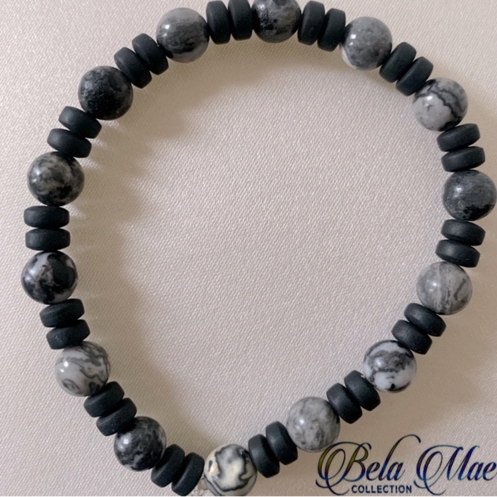 Jasper beaded bracelet for men